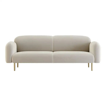 Camilla Velvet Fabric Sofa White / 2-Seater
